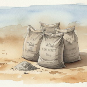 Lotto di sacchi di cemento